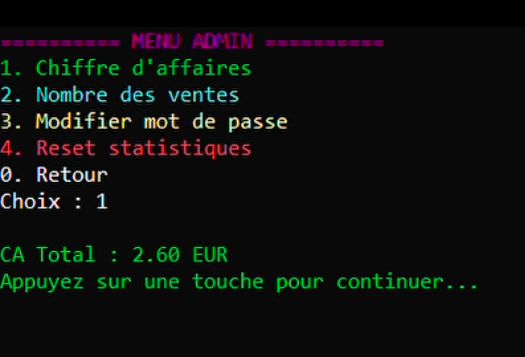 Payment screen